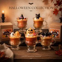Vela Aromática Personalizada de Halloween en Taza de Vidrio con Diseño de Calabaza y Fantasma, Etiqueta Privada OEM, Regalo Decorativo para las Fiestas