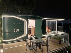 Capsule de couchage modulaire préfabriquée mobile de luxe en acier de haute qualité, personnalisable, 20/40 pieds, pour extérieur et parc - Product Image 3