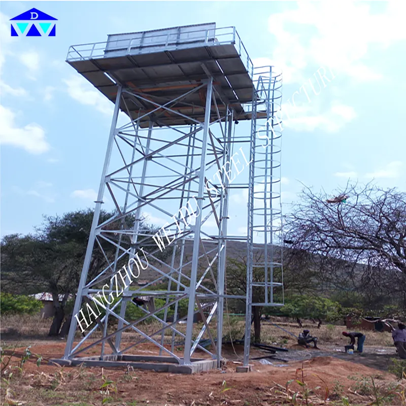 Torre de soporte de acero, estructura personalizada para tanque de agua