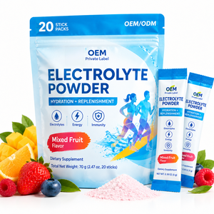 Sachets de poudre d'électrolytes pour adultes, fournissant de l'énergie, pour les événements sportifs, hydratation, <span class=keywords><strong>sans</strong></span> <span class=keywords><strong>sucre</strong></span>, différentes saveurs, 20 sticks, OEM HALAL - Product Image 1