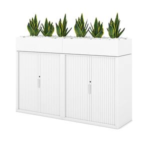 Meuble de bureau en acier à 2 volets roulants, porte à <span class=keywords><strong>Tambour</strong></span> roulant suspendu en métal, classeur avec boîte de jardinière, armoire en métal, nouveauté - Product Image 3