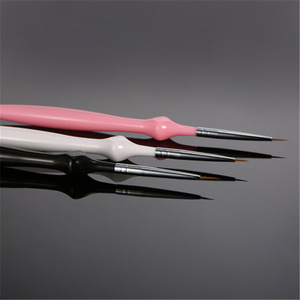 Pinceau à manche acrylique pour nail art, stylo liner à fleurs, pinceau en nylon pour peinture couleur, traçage de lignes, décoration d'ongles en gel, outil de manucure - Product Image 4