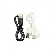 Câble de charge USB-C portable, court, USB vers Type-C, charge rapide 2A, 30cm 50cm, cordon en PVC, câble de charge court USB-A vers Type-C