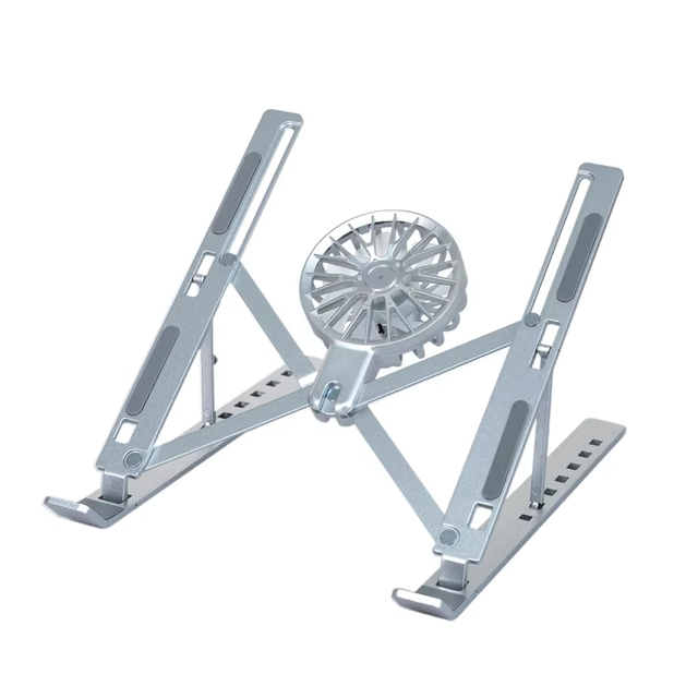 Factory Hot Selling Foldable Laptop Stand Holder Metal Material with Cooling Fan Notebook Computer Cooling Stand for Home