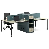 Mobiliário de escritório combinação simples moderno 4/ 6 pessoas estação de trabalho mesa escritório