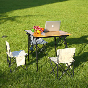 Mesa de rollo de huevo autopropulsada para exteriores, mesa plegable para autoservicio para patio, comedor de Hospital, Material de aluminio para barbacoa - Product Image 5