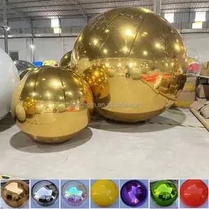 Wholesale Price Pvc Aluminum Film Inflatable Ball Party Wedding Decoration Large laser Gold Silver Mirror Inflatable Ball