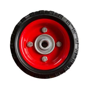 Roue pleine <span class=keywords><strong>de</strong></span> 5 pouces en mousse <span class=keywords><strong>de</strong></span> polyuréthane robuste avec moyeu métallique pour chariot à main, chariot <span class=keywords><strong>de</strong></span> jardin - Product Image 3