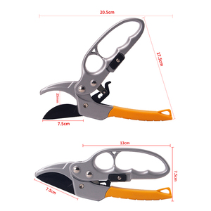 <strong>2</strong>-In-<strong>1</strong> 8'' Aluminium Ratchet Tree Pruning Garden Secateurs Global Patent Innovation Coated Sk5 Steel Plants <strong>Pruner</strong> - Product Image 2
