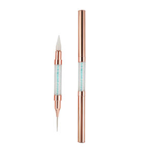 新しいダブルヘッドネイルアートスポットクレヨンワックス銅ヘッドアクリル自己完結型スティッキーネイルアートポイントドリルペン - Product Image 5