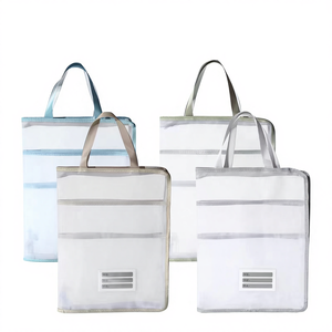 حقيبة مستندات شبكية شفافة على شكل حرف L بحجم A3/A4 مع فتحة كبيرة للواجبات المدرسية والدروس التوضيحية لطلاب المدارس الابتدائية والثانوية - Product Image 1