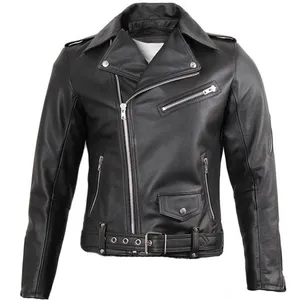 Leather Jacket China Manufacturers Motorcycle Black PU Leather Jacket