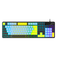 Nouveauté Clavier de jeu rétroéclairé 104 touches USB filaire Clavier de jeu pour ordinateur rétroéclairé Accepte le logo personnalisé
