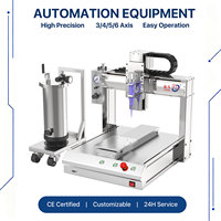 Machine de distribution de colle à axe rotatif avec commande 4 axes et chargement manuel du gabarit