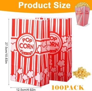 Fournitures pour Fêtes Thème Cinéma : Porte-Popcorn de Qualité Fiable, Contenant à Popcorn de 2 Oz, Sac en Papier Rayé pour Popcorn Micro-ondable - Product Image 2