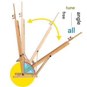Caballete Profesional <span class=keywords><strong>de</strong></span> Madera Maciza para Piso |    Caballete <span class=keywords><strong>de</strong></span> <span class=keywords><strong>Pintura</strong></span> Plegable Ajustable <span class=keywords><strong>de</strong></span> Color Madera Natural para Dibujar <span class=keywords><strong>y</strong></span> Pintar al Óleo - Product Image 4