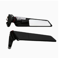 Accessoires universels pour moto, petit rétroviseur de moto en métal noir