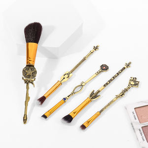 Jojos ชุดแปรงแต่งหน้า5ชิ้นแปรงแต่งหน้าด้ามโลหะขนแปรงสังเคราะห์นุ่มแปรงอายแชโดว์ผง - Product Image 2