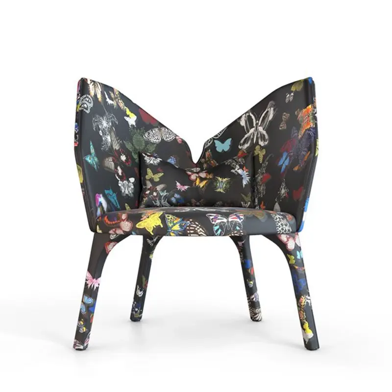 Designer Style Doux Confortable Tissu spécial Fauteuil lounge de forme spéciale Chaise de salon Club Senior