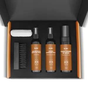 Bằng sáng chế 150ml tự nhiên Giày Cleaner Kit 150ml Sneaker Cleaner 120ml không thấm nước 120ml khử mùi bàn chải khăn trong lật Top Box