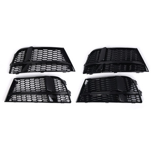 Rejilla de faro antiniebla tipo panal para Audi A3 S3, cubierta de parachoques delantero ABS negra, pieza de mejora retro para modelos 2017 2018 2019 D185D189 - Product Image 1