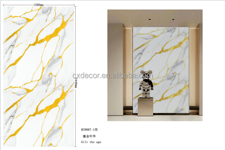 Série dorée PVC marbre 5