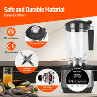 Mixeur-broyeur commercial GEMAT 6L haute performance pour cuisine de restaurant, commande tactile, multifonctionnel, pour smoothies, jus et mélange