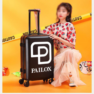 Pailox Cabine Personnalisée LOGO ou Motifs Impression par vous-même Hardside Noir Couleur ABS Trolley Bagages de <span class=keywords><strong>Voyage</strong></span> avec Roues Spinner - Product Image 3