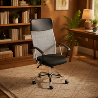 Chaise de bureau ergonomique pivotante à 360° respirante avec base métallique pour le lieu de travail – Vente en gros usine