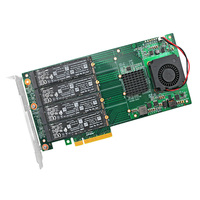 Adaptador de Expansión PCIe 3.0 X8 a 4 Puertos M.2 NVMe