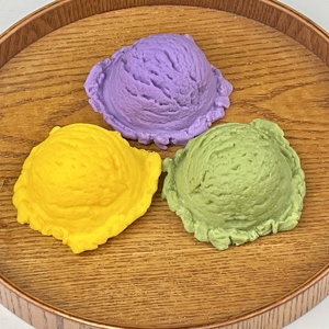 Lot de 3 modèles de glaces artificielles, couleur macaron, pour présentation, accessoire de décoration de table, avec cuillères, pour sauces, DIY, jeux, fêtes et cadeaux - Product Image 5