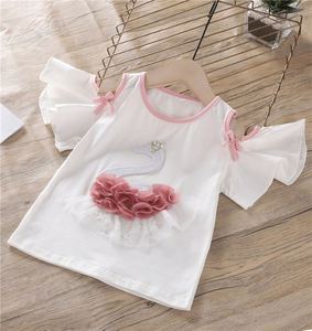 Set di abbigliamento per bambina maglia ricamata cigno e gonna Tutu due pezzi completi abbigliamento per bambini <span class=keywords><strong>Boutique</strong></span> - Product Image 4