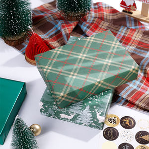 กระดาษคราฟท์คริสต์มาส80กรัม43*300ซม. กระดาษห่อบรรจุภัณฑ์แบบกำหนดเองของขวัญสุดหรู - Product Image 6