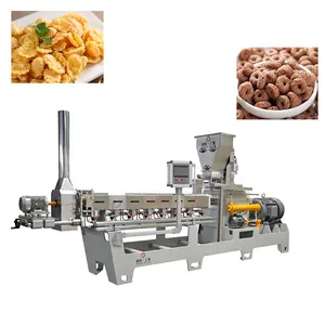Machine de traitement de flocons de maïs de céréales de petit déjeuner en acier inoxydable 100 kg/h-300 kg/h