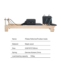 Meilleures ventes, meilleur prix : Machine Pilates Reformer compacte multifonctionnelle en bois d'érable pour gym et yoga, Cama Reformer, Maquina Core Beds