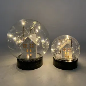 Boule de noël avec Base, décoration de maison blanche, boule de verre brillante, décoration de noël, fête de noël, vacances