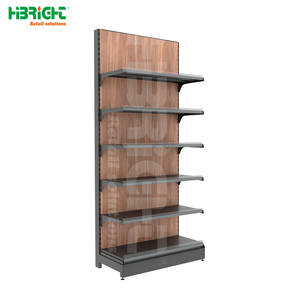 Estantería de góndola blanca de metal comercial Estante de exhibición de supermercado de acero con ganchos - Product Image 4