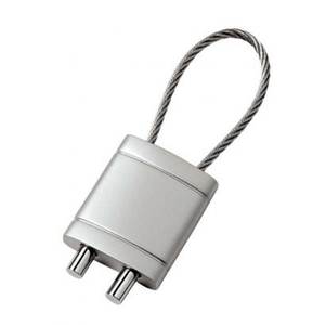 Portachiavi in Lega Lucida e Acciaio Inossidabile con Cavo, Design Bussola alla Moda, Regalo per Chiavi - Product Image 1