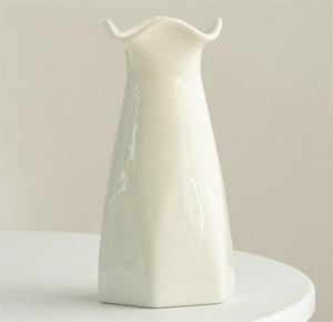 White Modern Minimalist Ceramic Vase With Hydroponic Function for Living Room <b>Dining</b> <b>Table</b> Dried Fresh Flower Display - Product Image 6