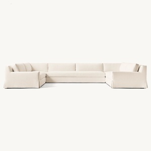 Modern Chesterfield Luxury Indoor <strong>Sofa</strong> Set Solid <strong>Wood</strong> <strong>Frame</strong> Modular <strong>Sofa</strong> Sponge Linen Comfortable Hotel Villa Living Room <strong>Sofa</strong> - Product Image 6