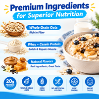 Poudre de protéines d'avoine au beurre de cacahuète et au miel, supplément nutritionnel sportif au collagène, marque privée OEM ODM