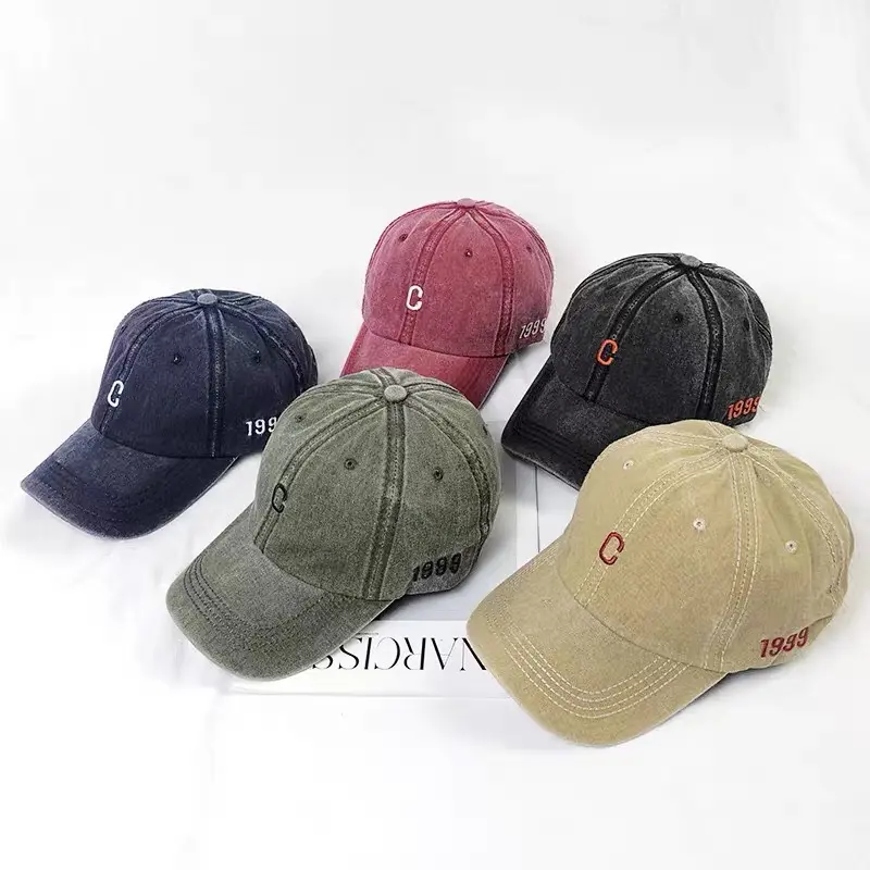 Tùy Chỉnh Logo Thể Thao Cap Phụ Nữ Hat Fancy 2021 Sport Fitted Denim Bông Sang Trọng La Men Mũ Và Mũ Bóng Chày