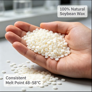 Granulés de cire de soja en vrac, 100% cire de soja naturelle, fourniture en gros pour la fabrication de bougies avec point de fusion stable 48–58 ° C - Product Image 2