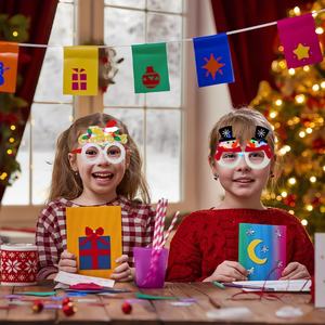 Lunettes de fête de Noël au design nouveau 2025 pour la décoration de Noël, chapeaux de Père Noël, lunettes de bonhomme de neige, cadre de lunettes, décorations de fête de Noël - Product Image 6