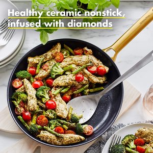 Chi phí cao hiệu suất 10 cái đồ dùng nhà bếp <span class=keywords><strong>Set</strong></span> đồ nấu nướng đồ nấu nướng Bộ gốm sứ không dính Cookware sets - Product Image 3