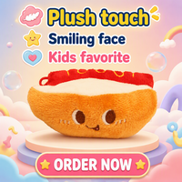 Cadeaux pour enfants, jouets en peluche amusants, design de hamburger, de toast et de frites, porte-clés personnalisé, pendentif de poupée 3D, porte-clés