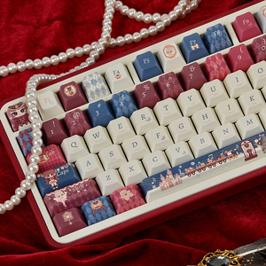胡桃夹子主题 68 87 108 键 PBT 热升华键帽套装 樱桃型可爱定制键帽 适用于 MX 机械键盘 - Product Image 4