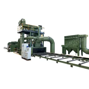 Steel plate beam surface automatic blasting painting line shot blasting machine manufacturer