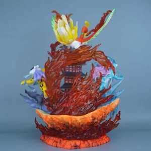 Figurine d'anime Pokémon Trio Maître, Équipe des Bêtes Sacrées du Roi du Vent, Jouet Tendance, Cadeau, Ornement de Bureau Extra-Large, Articles de Collection - Product Image 3