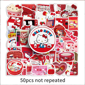 50 Pegatinas Estéticas <span class=keywords><strong>de</strong></span> Hello Kitty - Calcomanías <span class=keywords><strong>de</strong></span> Vinilo con Dibujos Rojos Kawaii <span class=keywords><strong>para</strong></span> Carcasas <span class=keywords><strong>de</strong></span> Teléfono, Pegatinas Personalizadas Estilo Instagram <span class=keywords><strong>para</strong></span> Chicas - Product Image 5